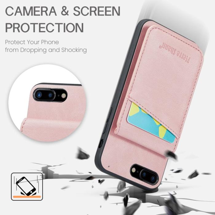 FIERRE SHANN - FIERRE SHANN iPhone 7 Plus/8 Plus Fodral PU Läder - Rosa