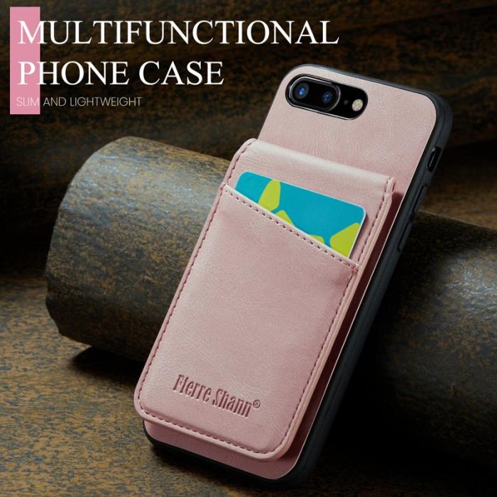 FIERRE SHANN - FIERRE SHANN iPhone 7 Plus/8 Plus Fodral PU Läder - Rosa