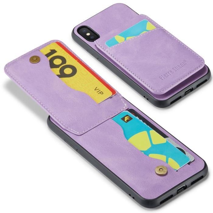 FIERRE SHANN - FIERRE SHANN iPhone XS Max Fodral PU Läder - Lila