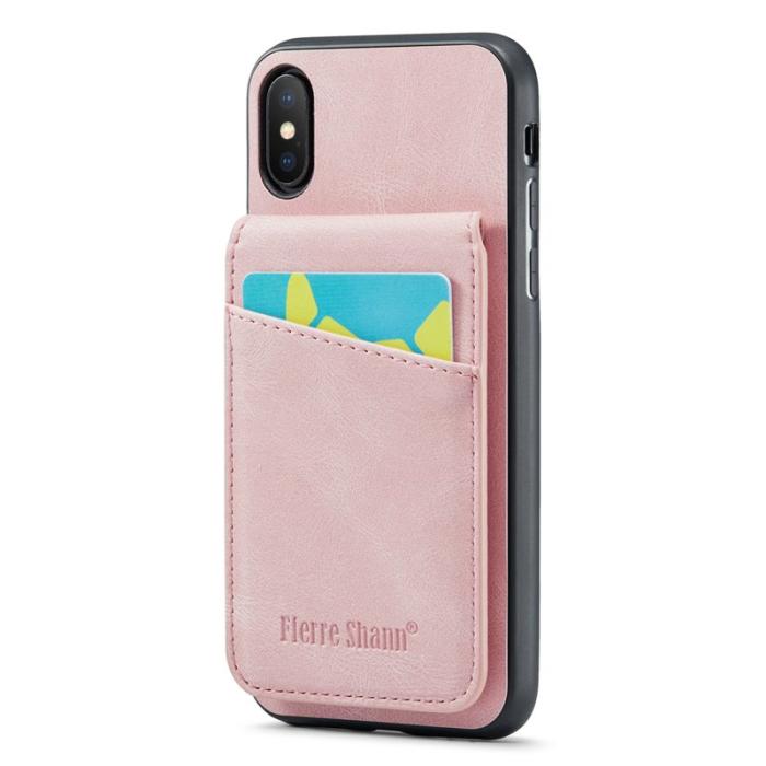 FIERRE SHANN - FIERRE SHANN iPhone XS Max Fodral PU Läder - Pink