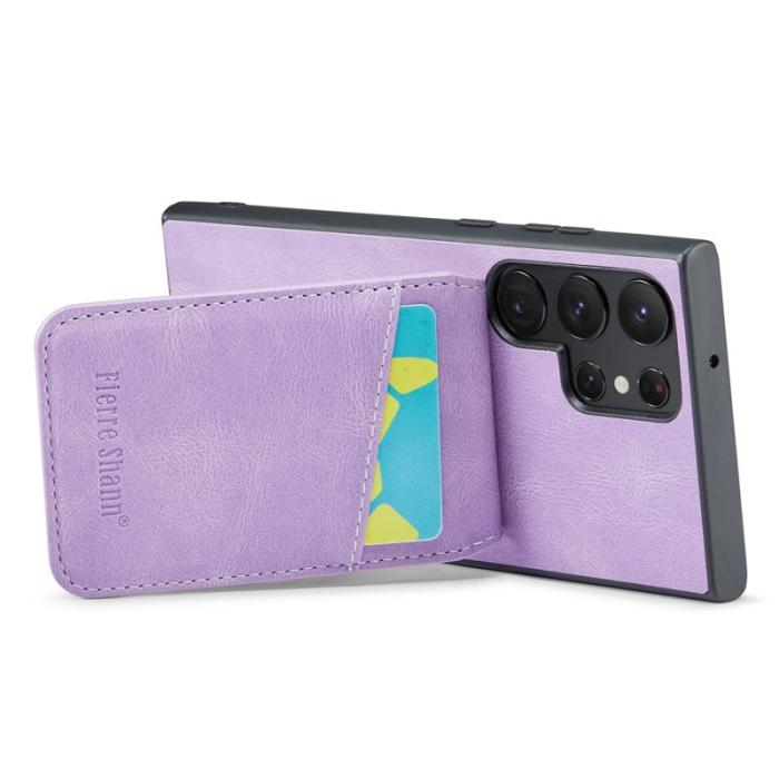 FIERRE SHANN - FIERRE SHANN Kickstand Fodral Samsung Galaxy S22 Ultra 5G - Lila