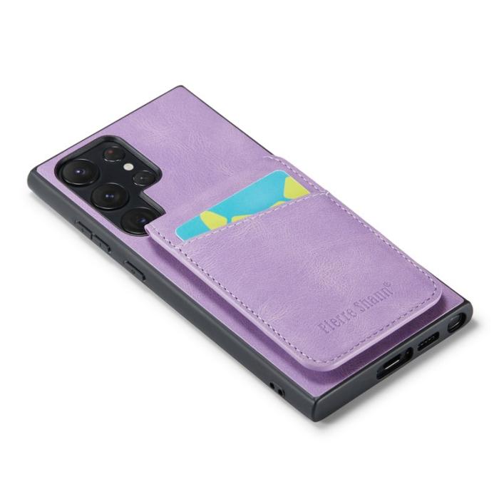FIERRE SHANN - FIERRE SHANN Kickstand Fodral Samsung Galaxy S22 Ultra 5G - Lila