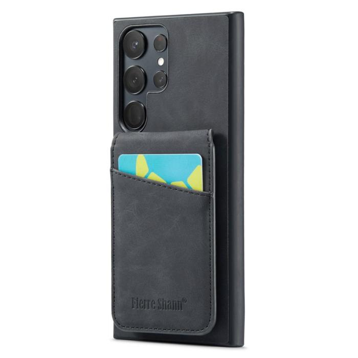 FIERRE SHANN - FIERRE SHANN Kickstand Fodral Samsung Galaxy S22 Ultra 5G - Svart