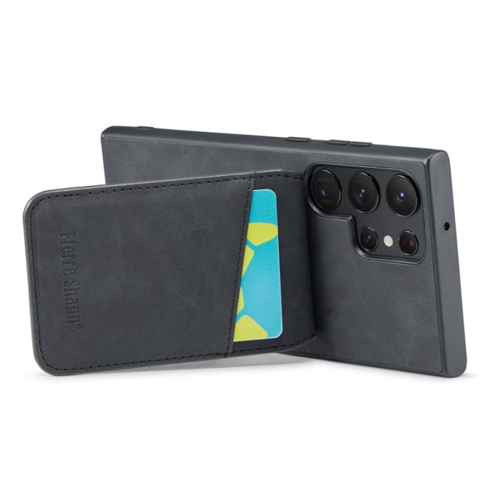 FIERRE SHANN - FIERRE SHANN Kickstand Fodral Samsung Galaxy S22 Ultra 5G - Svart