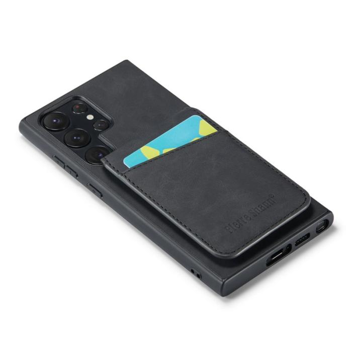 FIERRE SHANN - FIERRE SHANN Kickstand Fodral Samsung Galaxy S22 Ultra 5G - Svart