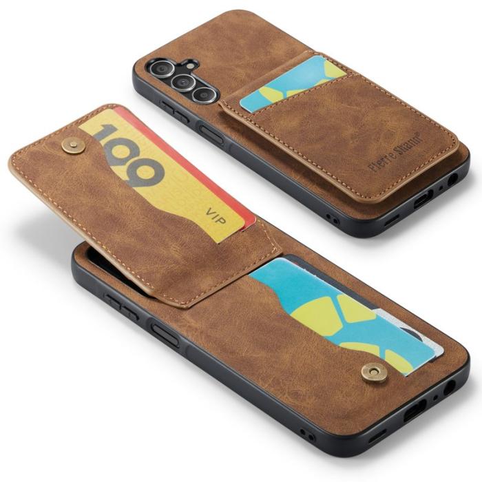 FIERRE SHANN - FIERRE SHANN Samsung Galaxy A13 5G Fodral PU+TPU - Brun