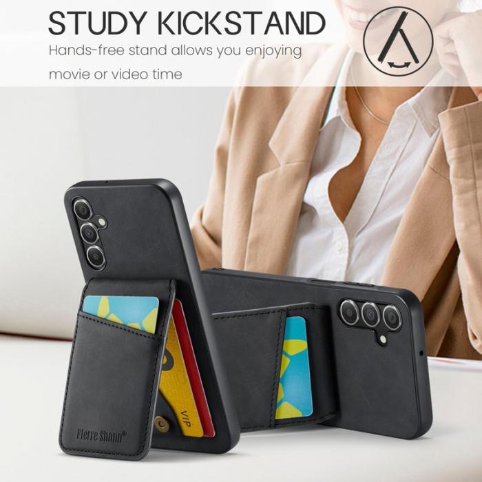 FIERRE SHANN - FIERRE SHANN Samsung Galaxy A13 5G Fodral PU+TPU - Svart