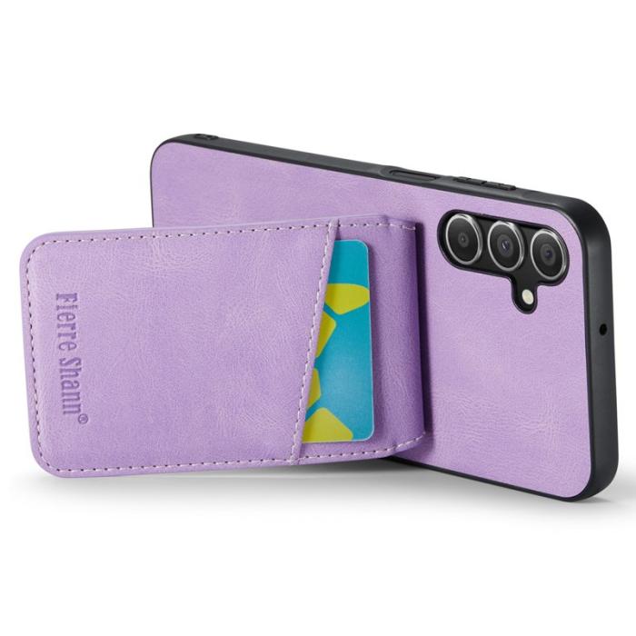 FIERRE SHANN - FIERRE SHANN Samsung Galaxy A14 Fodral PU Läder - Lila