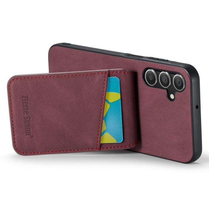 FIERRE SHANN - FIERRE SHANN Samsung Galaxy A14 Fodral PU Läder - Röd