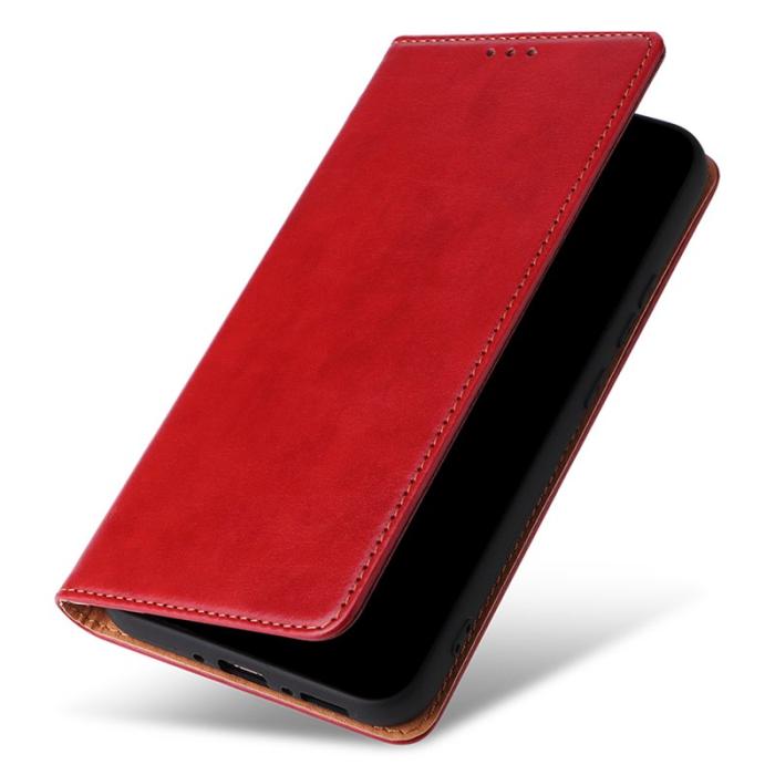 FIERRE SHANN - FIERRE SHANN Samsung Galaxy A34 5G Fodral PU Läder - Röd