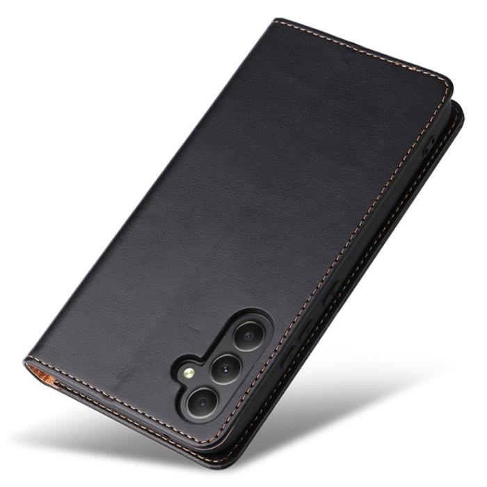 FIERRE SHANN - FIERRE SHANN Samsung Galaxy A34 5G Fodral PU Läder - Svart