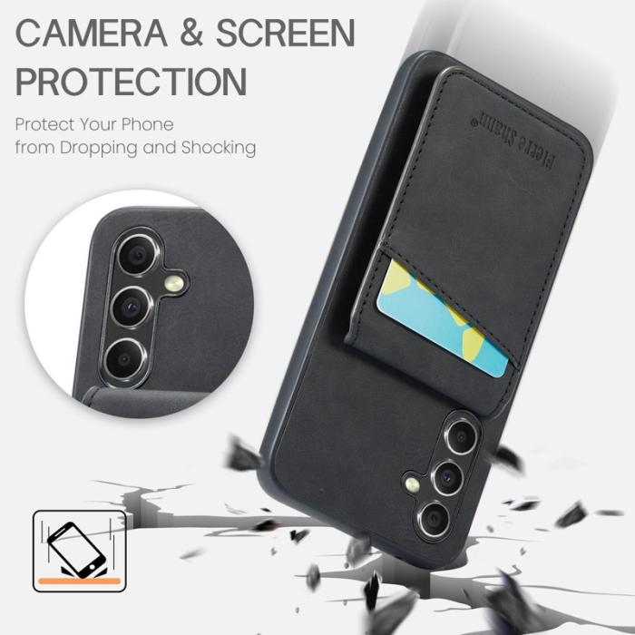 FIERRE SHANN - FIERRE SHANN Samsung Galaxy A34 5G Fodral Shockproof PU+TPU - Svart