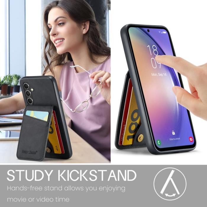 FIERRE SHANN - FIERRE SHANN Samsung Galaxy A34 5G Fodral Shockproof PU+TPU - Svart