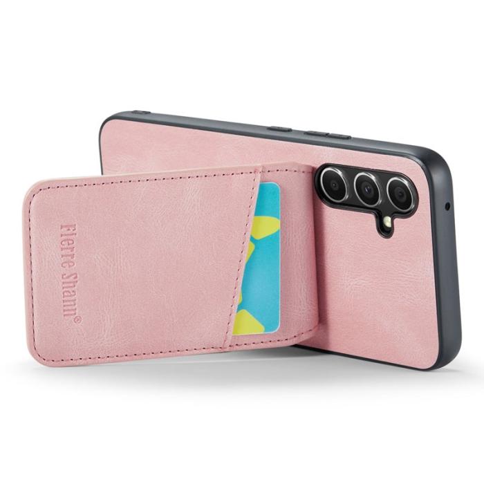 FIERRE SHANN - FIERRE SHANN Samsung Galaxy A54 5G Fodral PU Läder - Pink