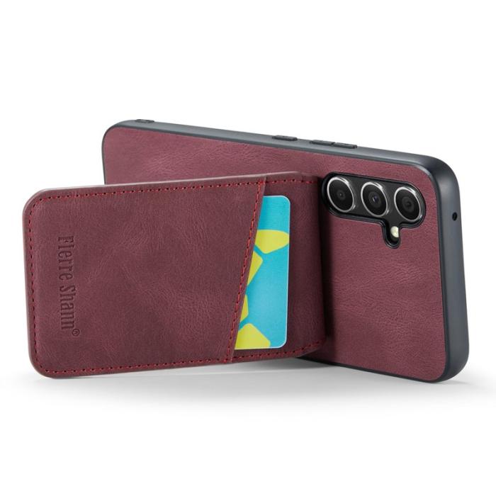 FIERRE SHANN - FIERRE SHANN Samsung Galaxy A54 5G Fodral PU Läder - Röd