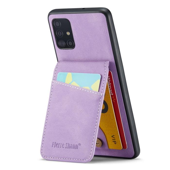 FIERRE SHANN - FIERRE SHANN Samsung Galaxy A71 5G Fodral PU Läder - Lila