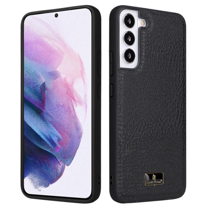 FIERRE SHANN - FIERRE SHANN Samsung Galaxy S22+ Fodral Äkta läder - Elefantgrå