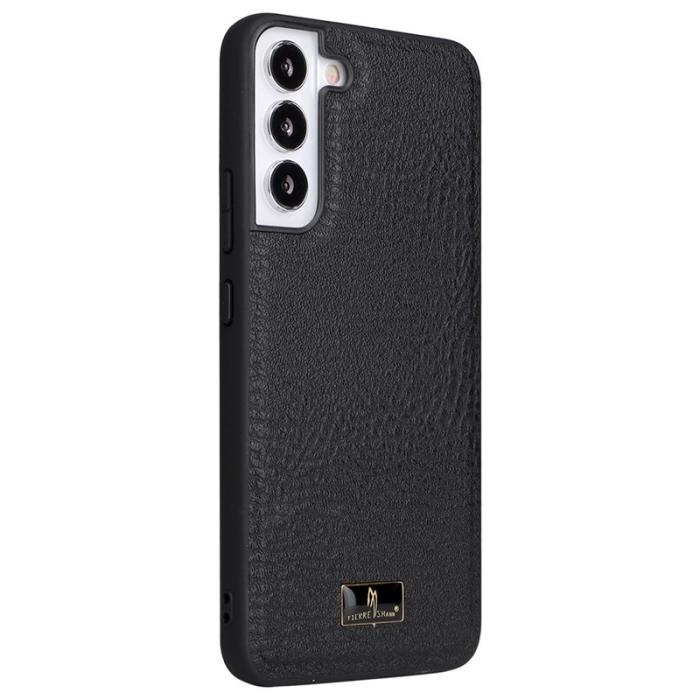 FIERRE SHANN - FIERRE SHANN Samsung Galaxy S22+ Fodral Äkta läder - Elefantgrå