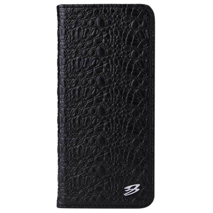 FIERRE SHANN - FIERRE SHANN Samsung Galaxy S22+ Fodral Äkta läder - Svart