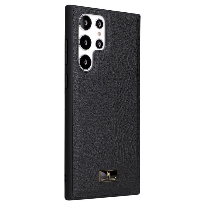 FIERRE SHANN - FIERRE SHANN Samsung Galaxy S22 Ultra Fodral Äkta läder - Elefantgrå