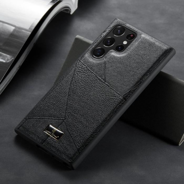 FIERRE SHANN - FIERRE SHANN Samsung Galaxy S22 Ultra Fodral Äkta läder - Vit