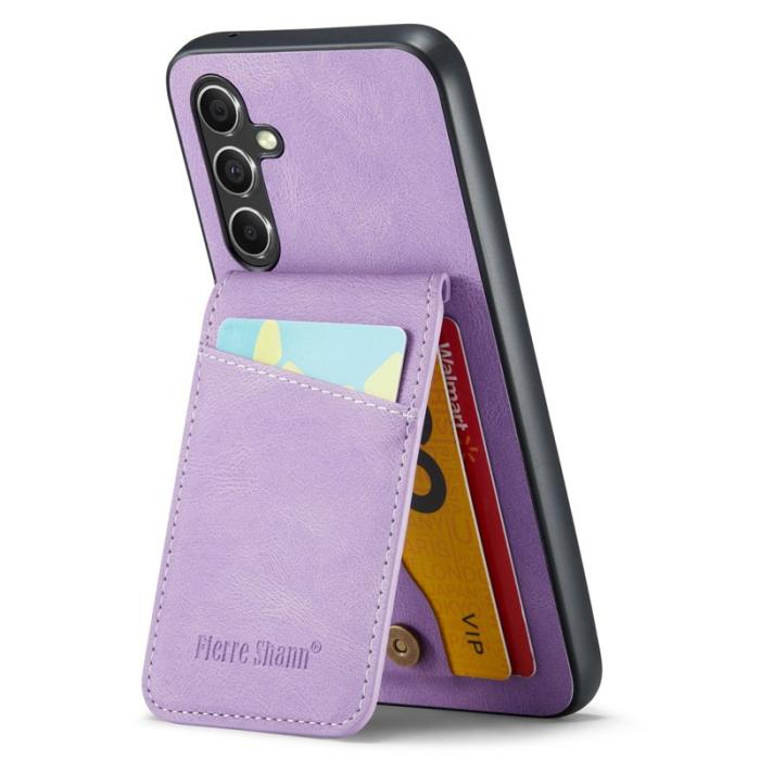 FIERRE SHANN - FIERRE SHANN Samsung Galaxy S23 FE Fodral PU Läder - Lila