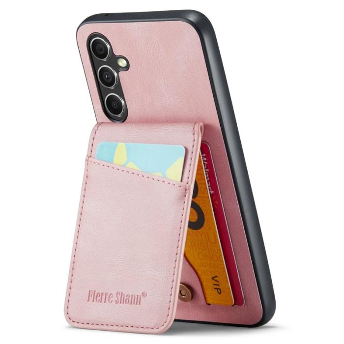 FIERRE SHANN - FIERRE SHANN Samsung Galaxy S23 FE Fodral PU Läder - Pink