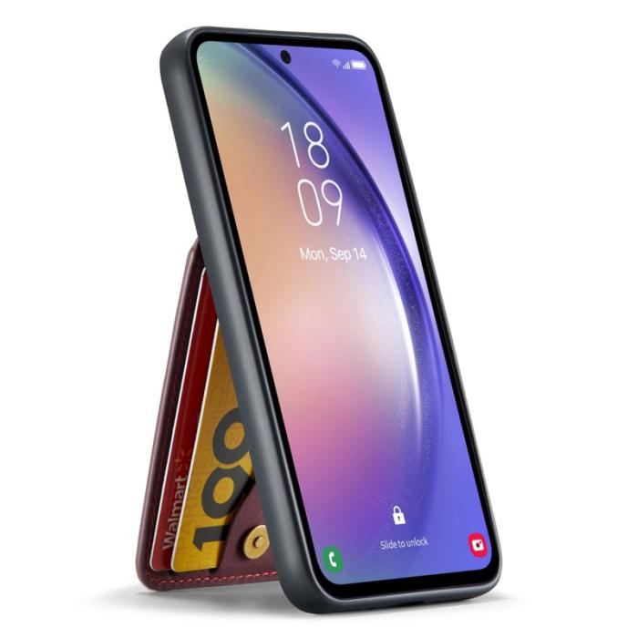 FIERRE SHANN - FIERRE SHANN Samsung Galaxy S23 FE Fodral PU Läder - Röd