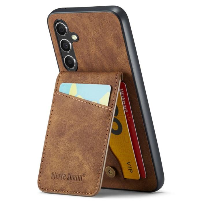 FIERRE SHANN - FIERRE SHANN Samsung Galaxy S23 FE Fodral PU+TPU - Brun