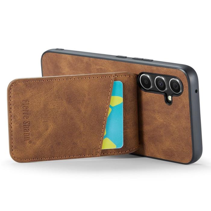 FIERRE SHANN - FIERRE SHANN Samsung Galaxy S23 FE Fodral PU+TPU - Brun