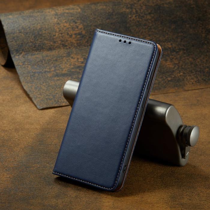 FIERRE SHANN - FIERRE SHANN Samsung Galaxy S23 Fodral - Äkta läder - Blå