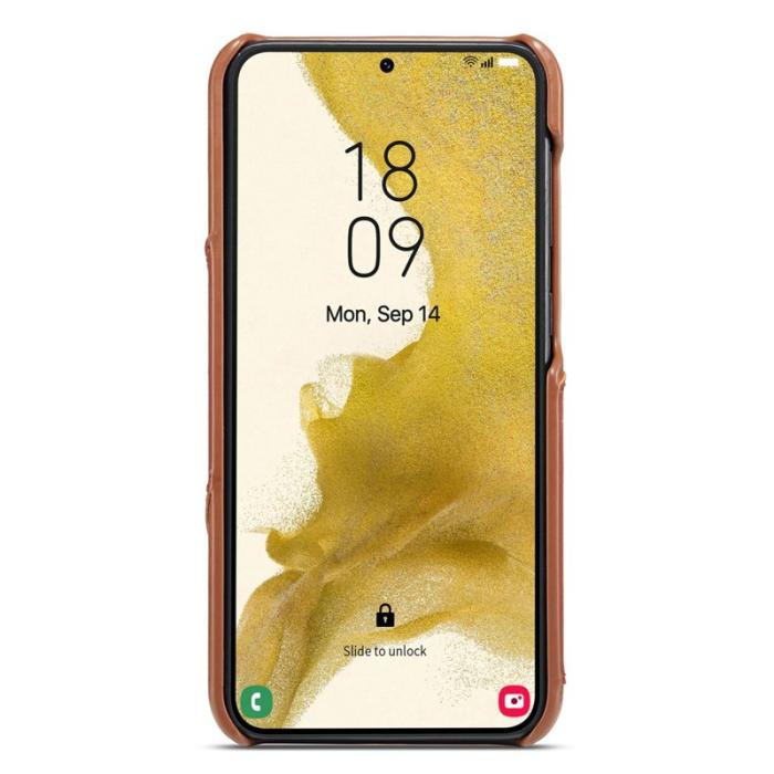 FIERRE SHANN - FIERRE SHANN Samsung Galaxy S23 Fodral Äkta läder - Brun