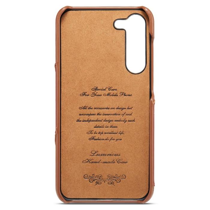 FIERRE SHANN - FIERRE SHANN Samsung Galaxy S23 Fodral Äkta läder - Brun