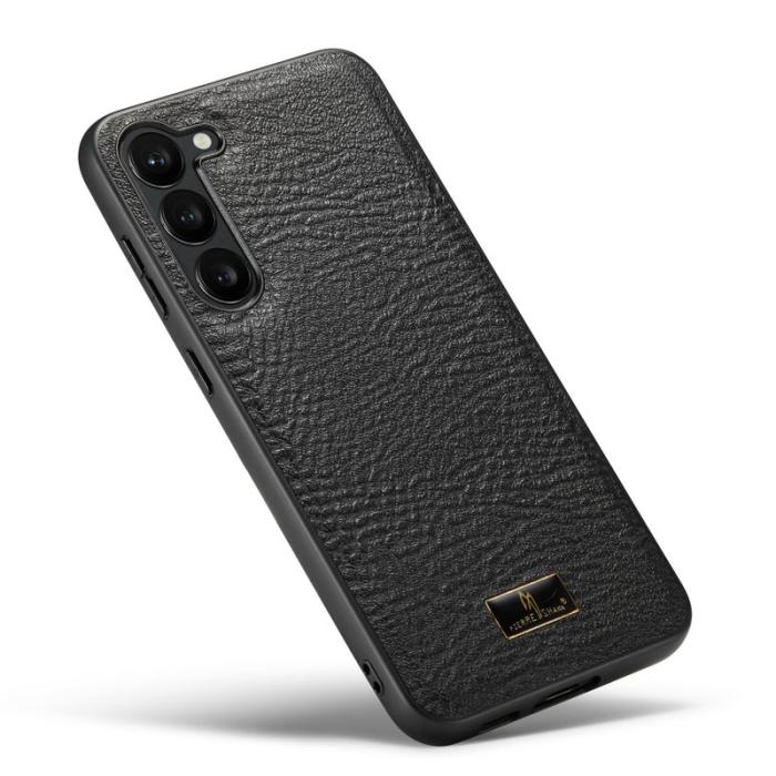 FIERRE SHANN - FIERRE SHANN Samsung Galaxy S23+ Fodral Äkta läder - Elefantmönster