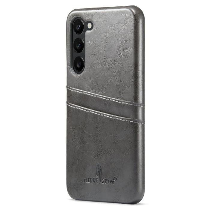 FIERRE SHANN - FIERRE SHANN Samsung Galaxy S23 Fodral Äkta läder - Grå