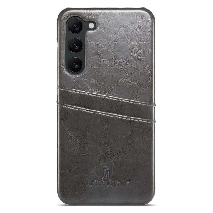 FIERRE SHANN - FIERRE SHANN Samsung Galaxy S23 Fodral Äkta läder - Grå