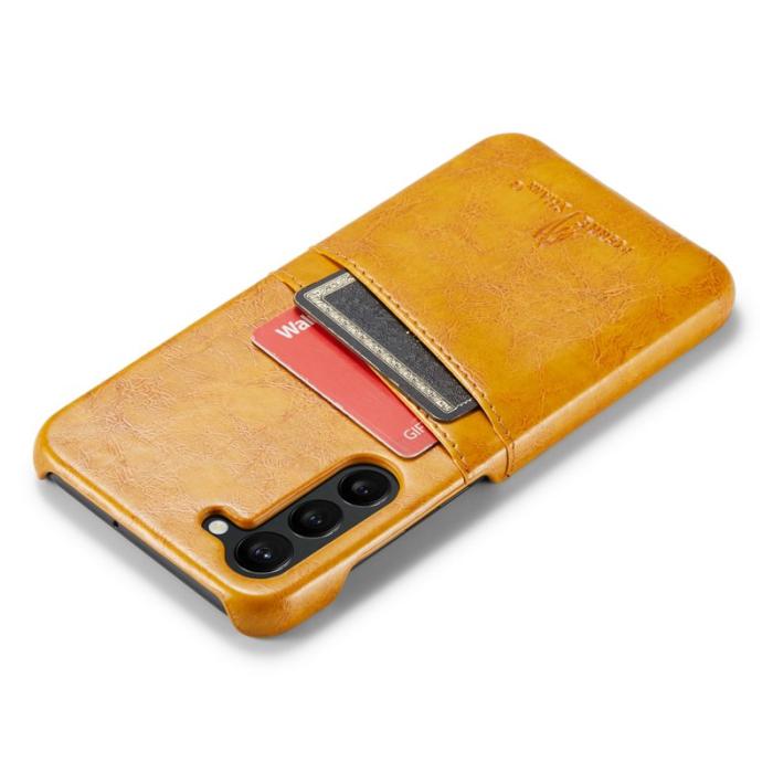 FIERRE SHANN - FIERRE SHANN Samsung Galaxy S23 Fodral Äkta läder - Gul