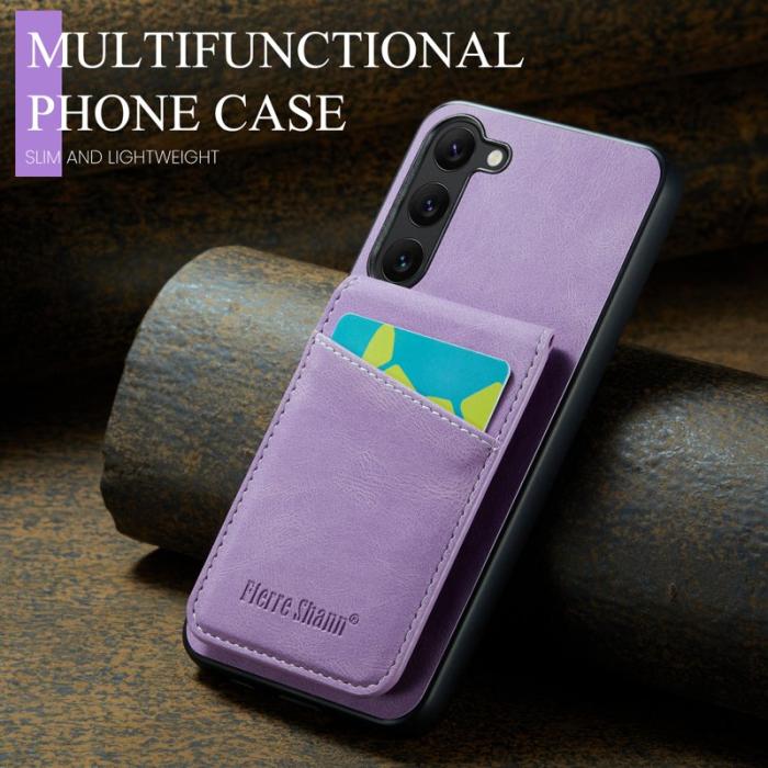 FIERRE SHANN - FIERRE SHANN Samsung Galaxy S23+ Fodral Äkta läder - Lila