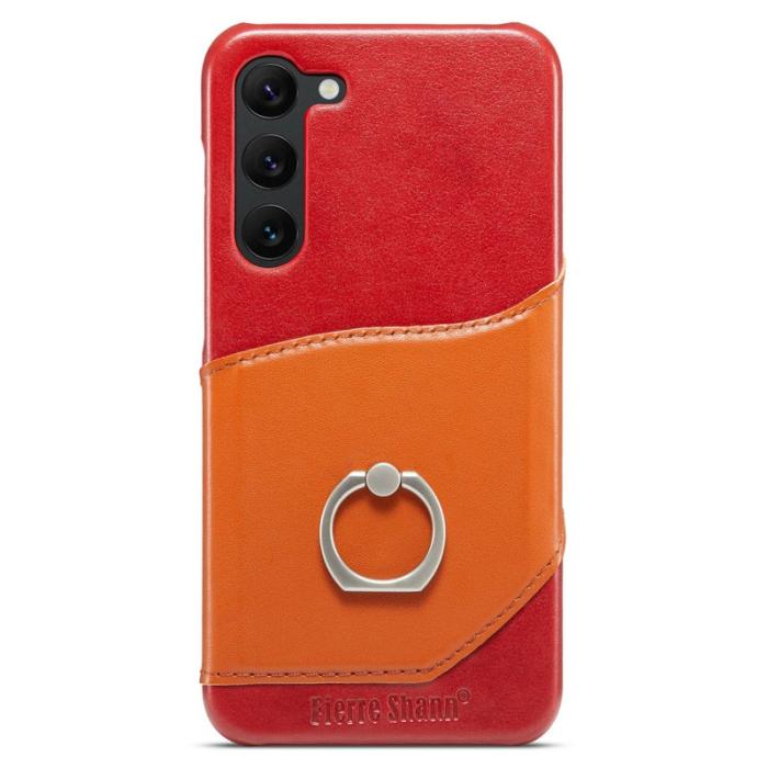 FIERRE SHANN - FIERRE SHANN Samsung Galaxy S23 Fodral Äkta läder - Röd