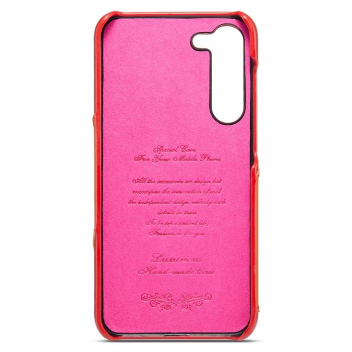 FIERRE SHANN - FIERRE SHANN Samsung Galaxy S23 Fodral Äkta läder - Röd