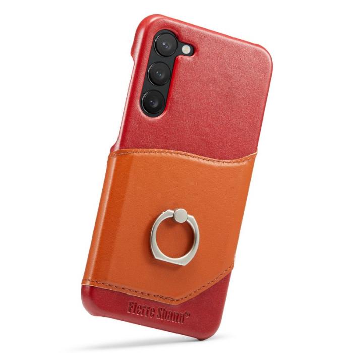 FIERRE SHANN - FIERRE SHANN Samsung Galaxy S23 Fodral Äkta läder - Röd