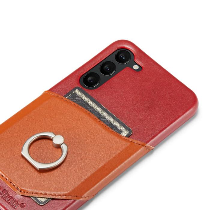 FIERRE SHANN - FIERRE SHANN Samsung Galaxy S23 Fodral Äkta läder - Röd