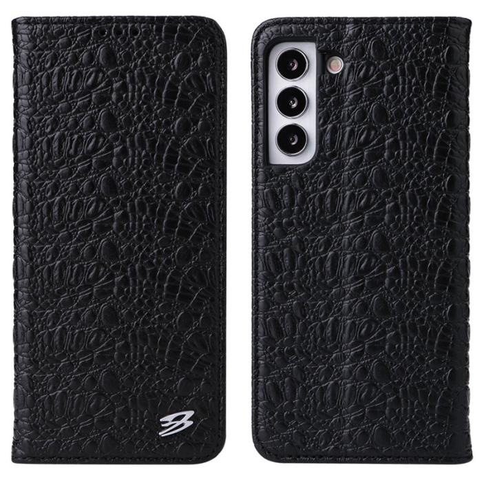 FIERRE SHANN - FIERRE SHANN Samsung Galaxy S23 Fodral Äkta läder - Svart