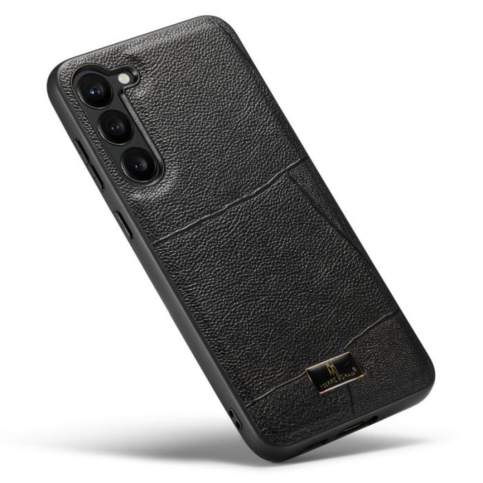 FIERRE SHANN - FIERRE SHANN Samsung Galaxy S23 Fodral PU Läder - Randig Litchi