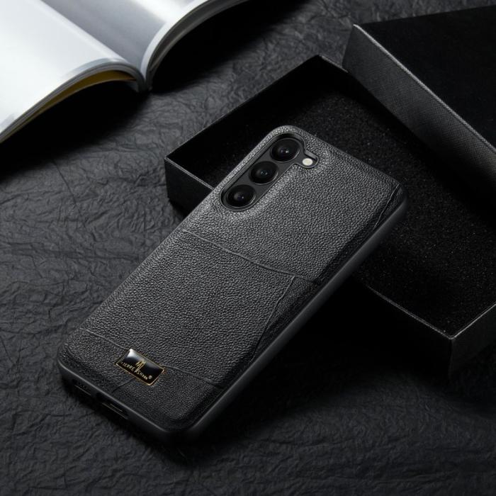 FIERRE SHANN - FIERRE SHANN Samsung Galaxy S23 Fodral PU Läder - Randig Litchi