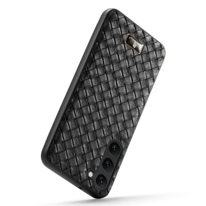 FIERRE SHANN - FIERRE SHANN Samsung Galaxy S23 Fodral PU Läder - Woven Pattern