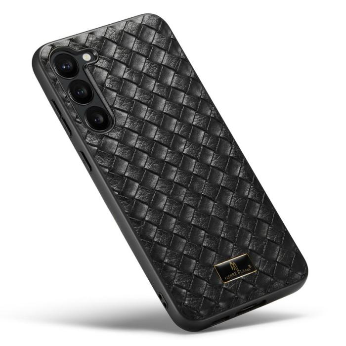 FIERRE SHANN - FIERRE SHANN Samsung Galaxy S23 Fodral PU Läder - Woven Pattern