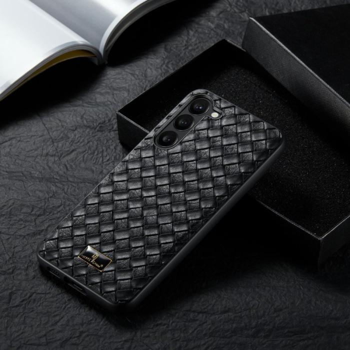 FIERRE SHANN - FIERRE SHANN Samsung Galaxy S23 Fodral PU Läder - Woven Pattern