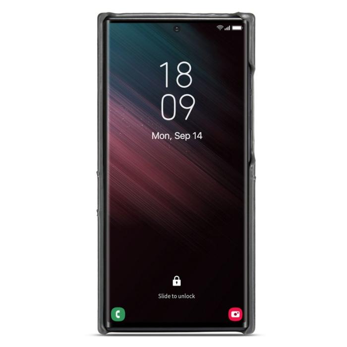 FIERRE SHANN - FIERRE SHANN Samsung Galaxy S23 Ultra Fodral Äkta läder - Grå