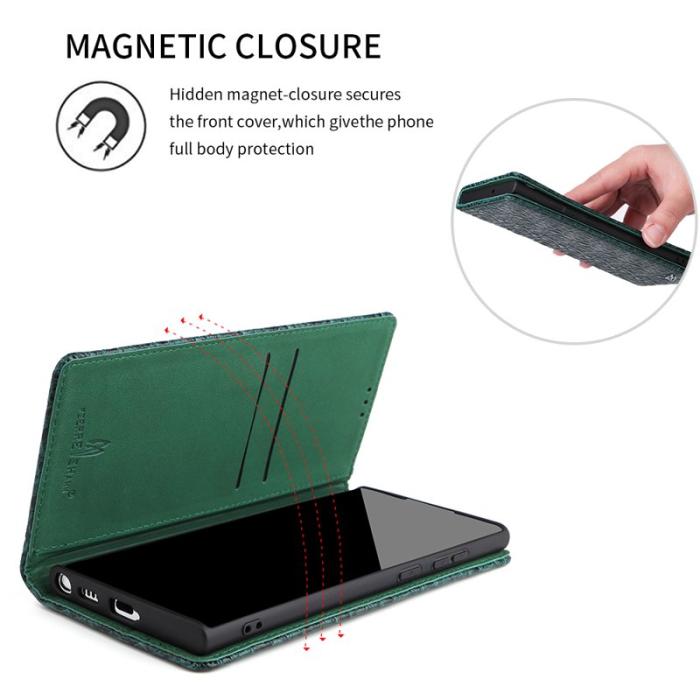 FIERRE SHANN - FIERRE SHANN Samsung Galaxy S23 Ultra Fodral Äkta läder - Grön